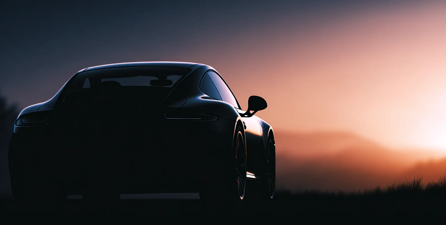 Современный автомобиль уверенно едет по живописной дороге под надёжной страховой защитой